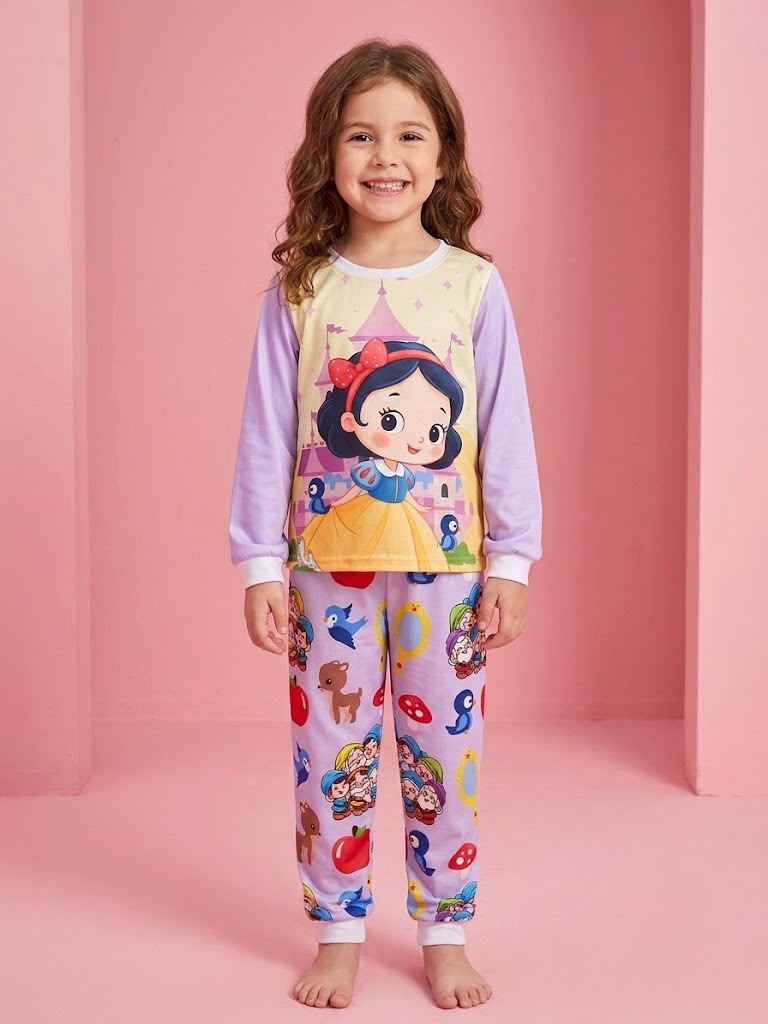Pijama Manga Longa Branca de Neve 