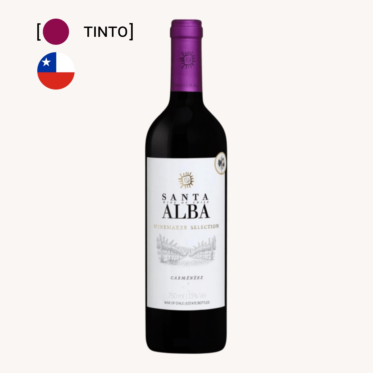 Vinho Santa Alba Winemaker Selection Carménère 750ml