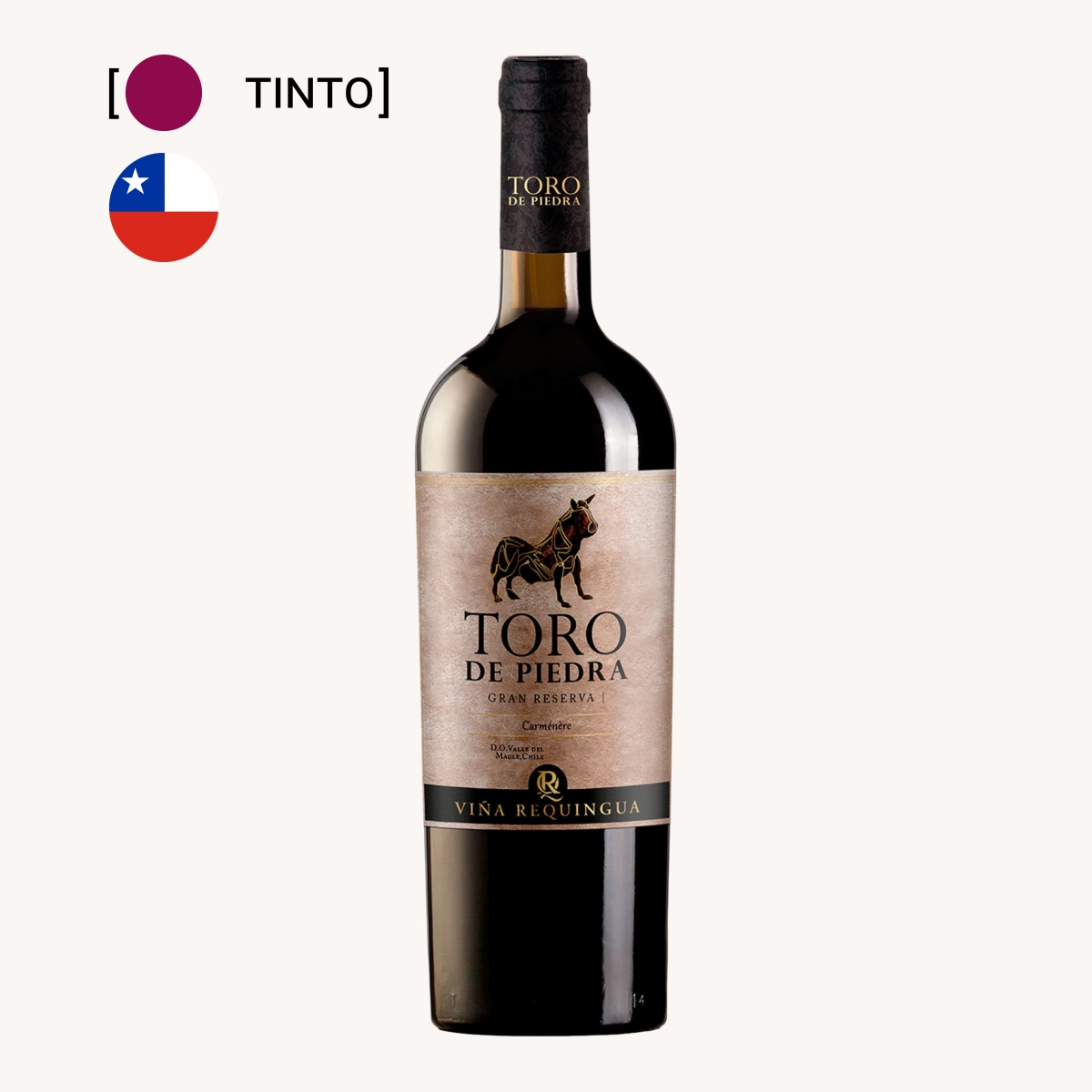 Vinho Toro de Piedra Gran Reserva Carménère 750ml