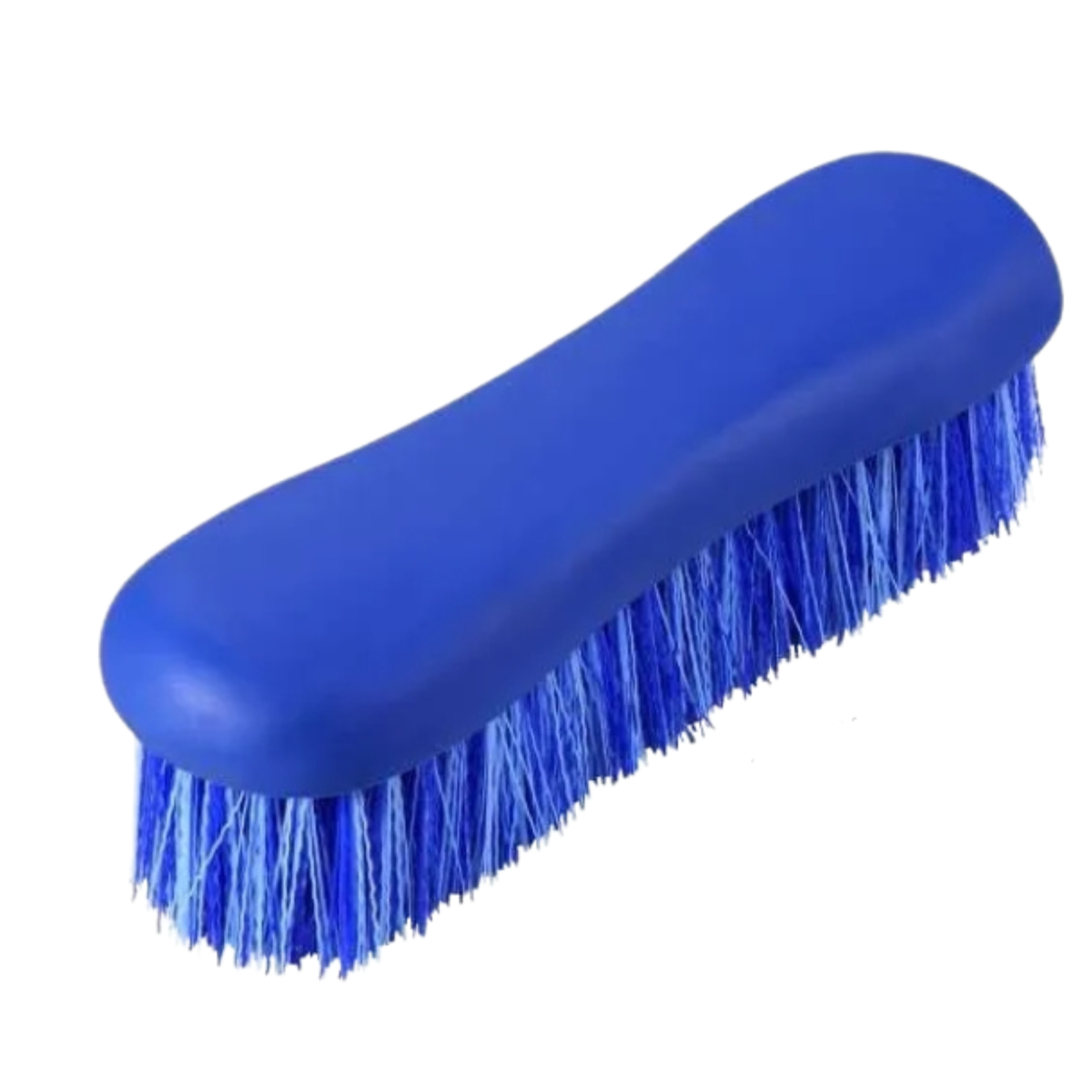 ESCOVA AZUL COM CABO EMBORRACHADO E CERDA DURA 20,5 X 7 CM