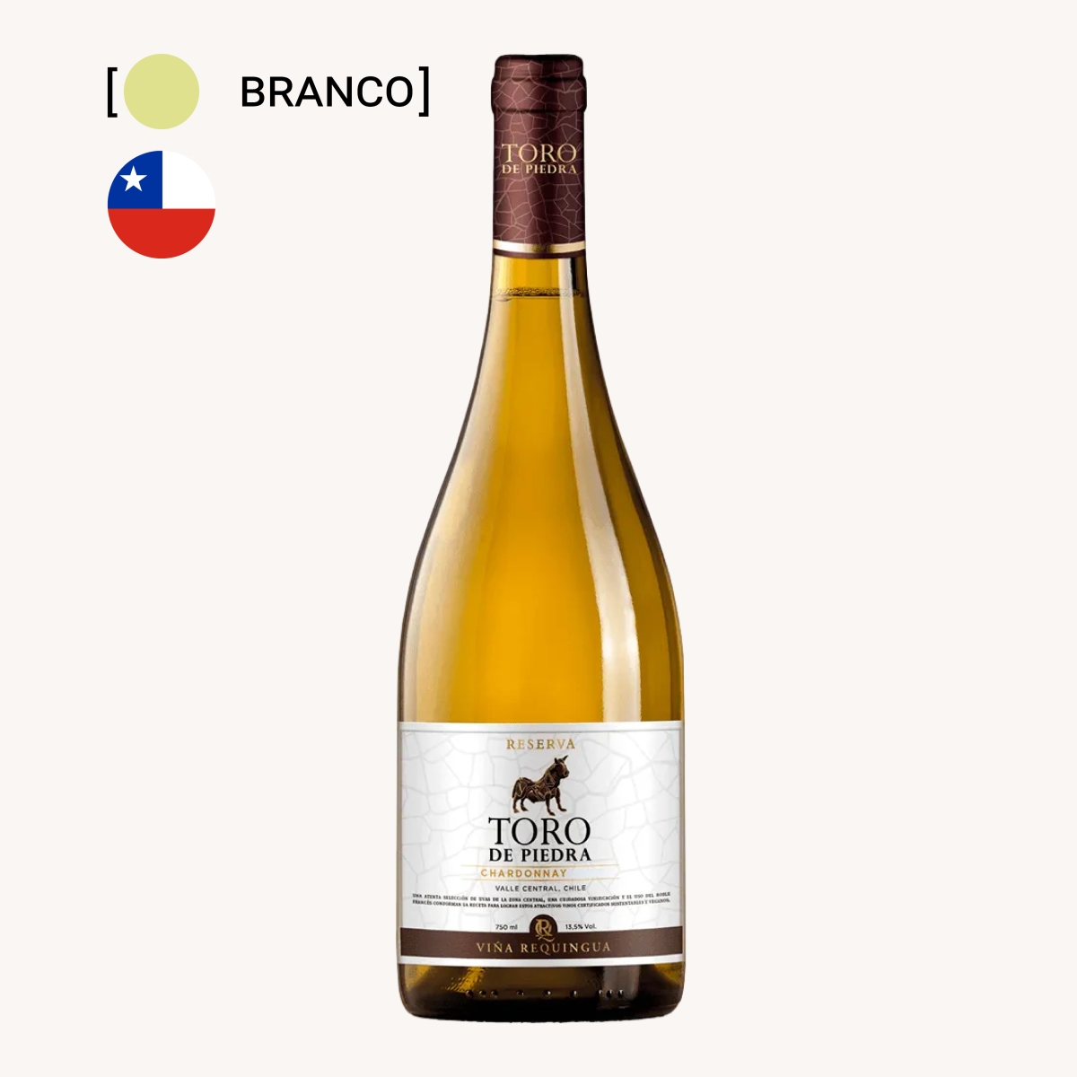 Vinho Toro De Piedra Reserva Chardonnay 750ml