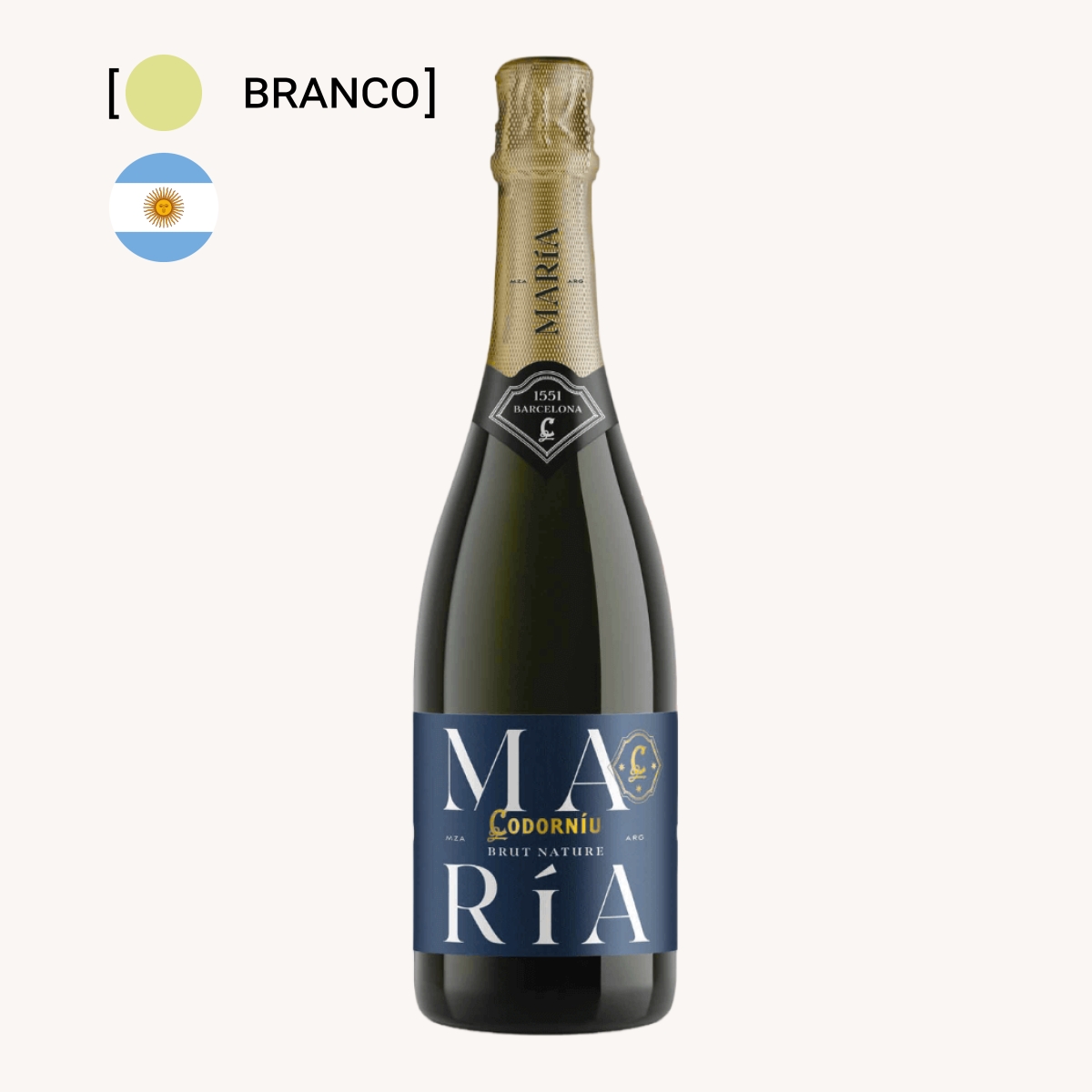 Espumante Mar&iacute;a Codorn&iacute;u Brut Nature 750ml