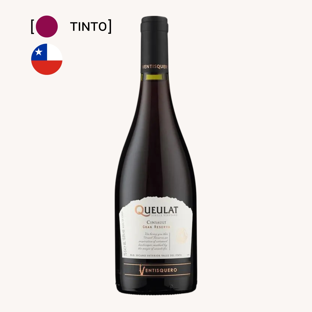 Vinho Ventisquero Queulat Gran Reserva Cinsault 750ml