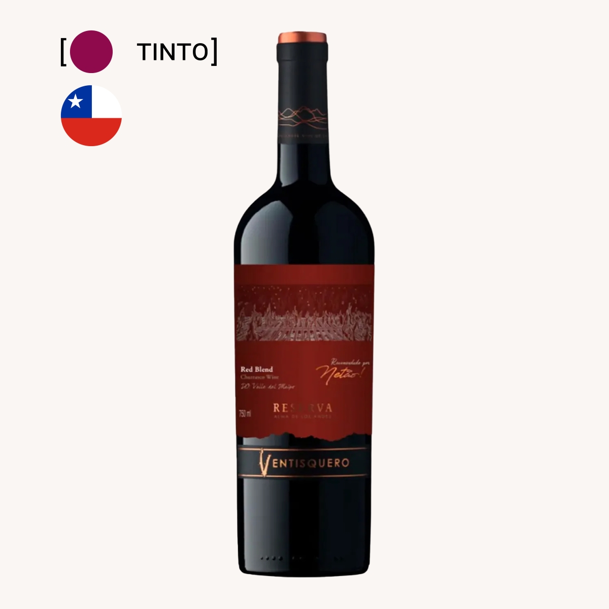 Vinho Ventisquero Reserva Red Blend Net&atilde;o 750ml