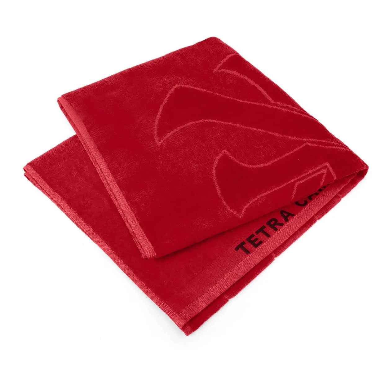 Toalha de Banho KazzaVip Jacquard Veludo 100% Algodão Barra Bordada Tetra Futebol Flamengo CRF 70cmx140m Vermelho Scarlet