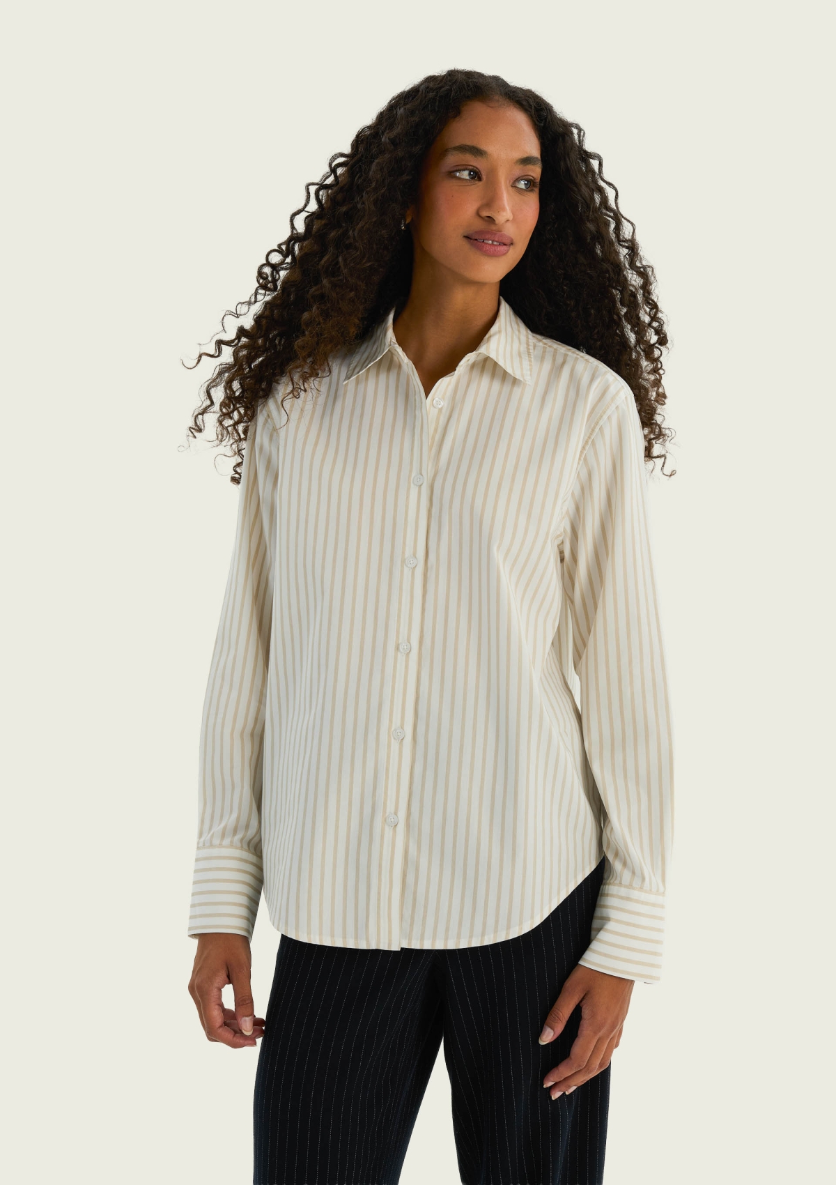 Camisa Feminina Manga Longa Slim Listrada