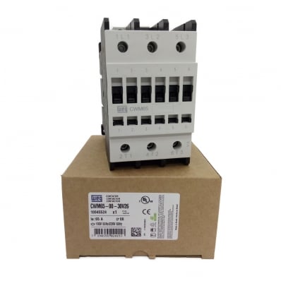 Contator 65A Tripolar CWM65-00-30V26 190V 50Hz / 220V 60Hz Weg