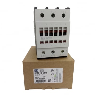 Contator 95A Tripolar CWM95-00-30V26 190V 50Hz / 220V 60Hz Weg