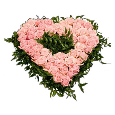 Coroa de Flores Modelo Coração 2 Camada de Rosas
