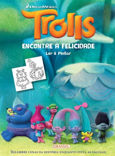 Trolls: Encontre a felicidade - Col. Ler & pintar - Dreamworks