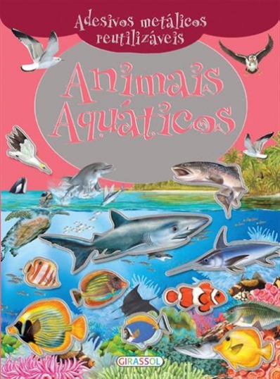 Animais aquáticos: Col. Adesivos metálicos reutilizáveis