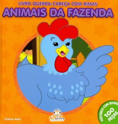 Animais da fazenda: Livro quebra-cabeça com rimas