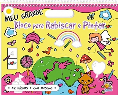 Meu grande bloco de rabiscar e pintar: Rosa