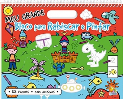 Meu grande bloco de rabiscar e pintar: Vermelho
