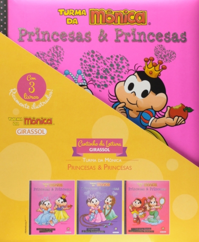 Cantinho da leitura - Kit c/ 03 livros: Col. Princesas & princesas - Turma da Mônica