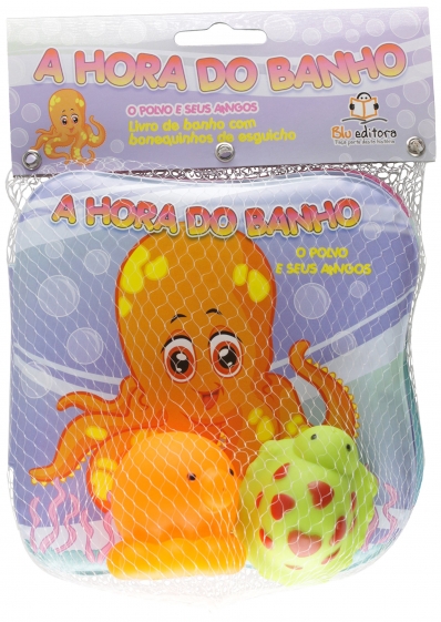 O Polvo e seus amigos: Livro de banho com bonequinhos de esguicho