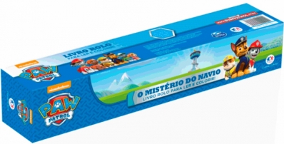 Paw Patrol: O mistério do navio - Livro rolo para ler e colorir!