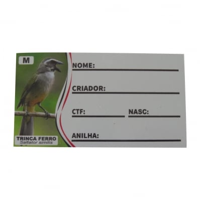 PLACA DE IDENTIFICAÇÃO PVC - TRINCA FERRO