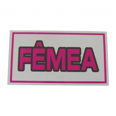 PLACA DE IDENTIFICAÇÃO PVC - FÊMEA