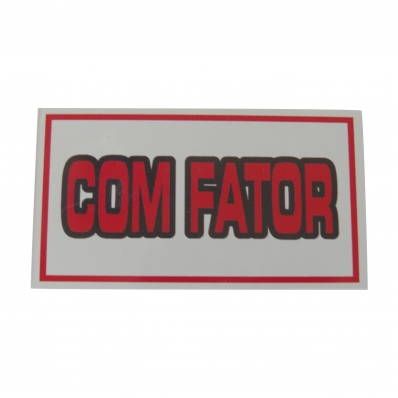 PLACA DE IDENTIFICAÇÃO PVC - COM FATOR