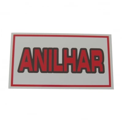 PLACA DE IDENTIFICAÇÃO PVC - ANILHAR