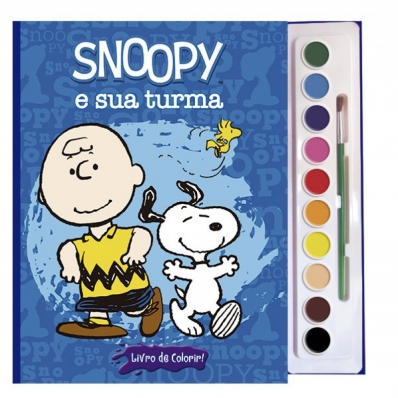 Snoopy e sua turma - Livro com aquarela