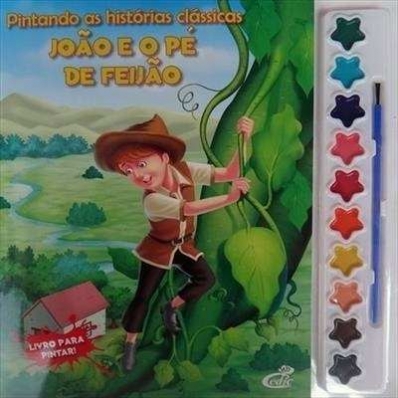 Pintando as histórias clássicas: João e o Pé de Feijão - Livro com aquarela