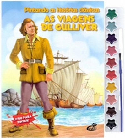 Pintando as histórias clássicas: As viagens de Gulliver - Livro com aquarela