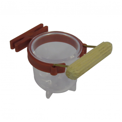 PORTA VITAMINAS PEQ CRISTAL C/ POLEIRO E GARRA COBRE