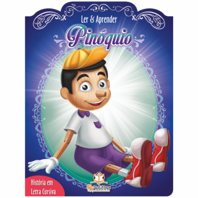 Pinóquio: História em letra cursiva - Ler e aprender