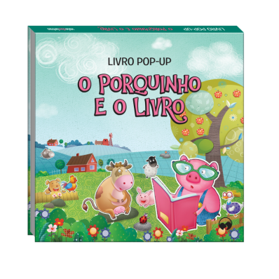 O porquinho e o livro - Livro pop-up fábulas