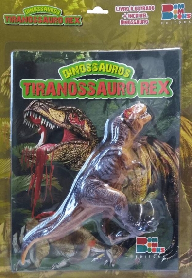 Kit Cabeça Dinossauro Tiranossauro Rex com Miniaturas Dino