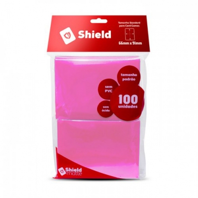 SLEEVES CENTRAL SHIELD ROSA 66X91MM C/100