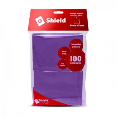 SLEEVES CENTRAL SHIELD ROXO 66X91MM C/100