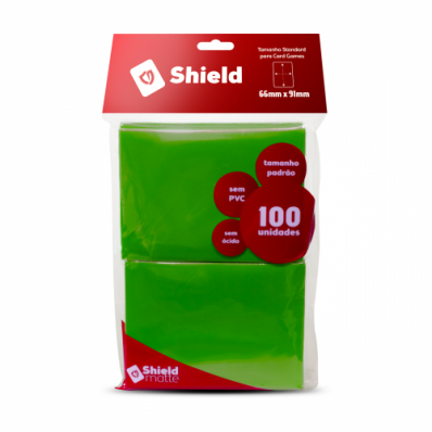 SLEEVES CENTRAL SHIELD VERDE 66X91MM C/100
