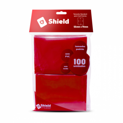 SLEEVES CENTRAL SHIELD VERMELHO 66X91MM C/100