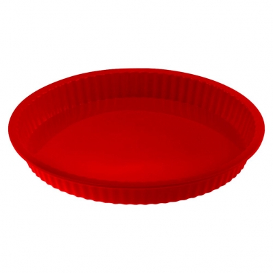 Forma De Silicone Para Torta - Redonda 26cm - Vermelha