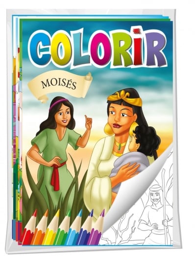 Colorir: Bíblia - Solapa média com 8 livros