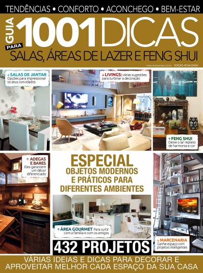 Guia 1001 dicas para salas, áreas de lazer e feng shui 