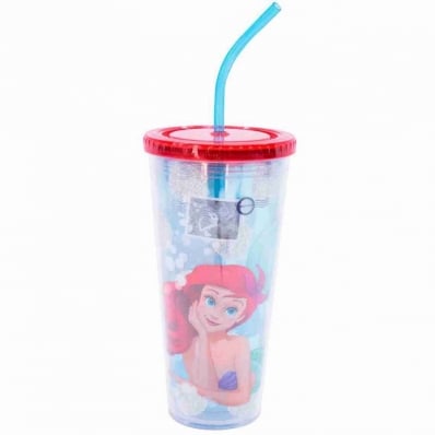 Copo Com Cubos De Gelo Sereia Ariel 600ml - Disney