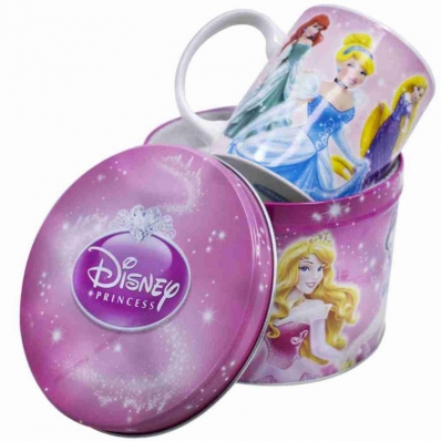 Caneca De Porcelana Na Lata 350ml Princesas - Disney