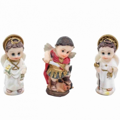 Três Arcanjos Infantil 4cm - Enfeite Religioso