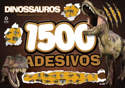 Dinossauros - Prancheta para colorir com 1500 adesivos