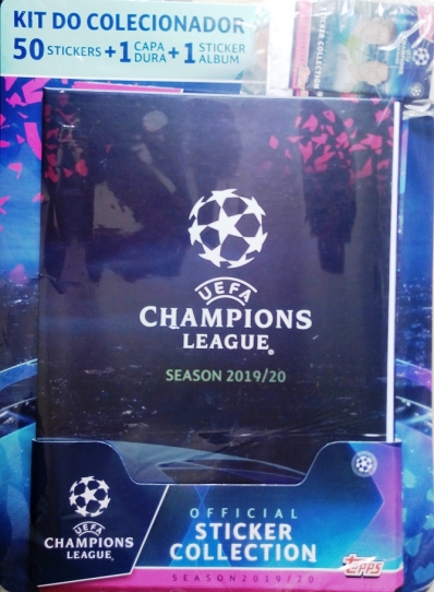 Kit do colecionador: 50 Stickers + 1 Capa Dura + 1 Sticker Album - UEFA Champions League 2019/20