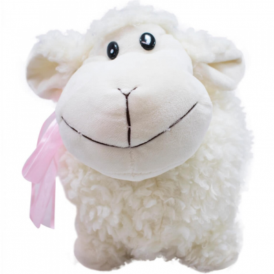 Ovelha Branca Laço 20cm - Pelúcia