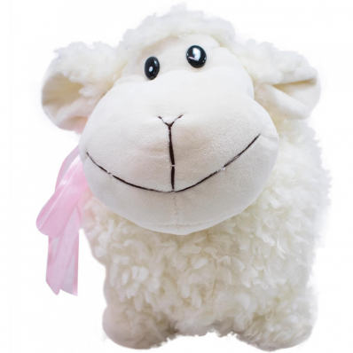 Ovelha Branca Laço 23cm - Pelúcia