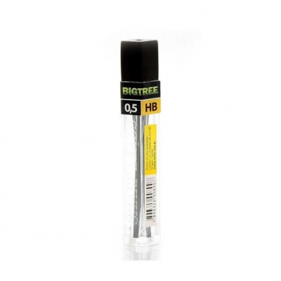 Grafite Hi-Polymer 0.5mm HB Tubo com 12 unidades - Bigtree