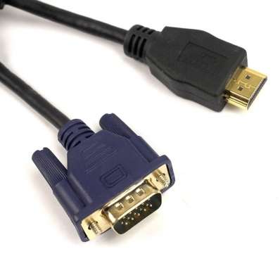 Cabo Hdmi X Vga 15 Pin Banhado Ouro Hdtv Monitor Lcd 3d Led- X- Cell