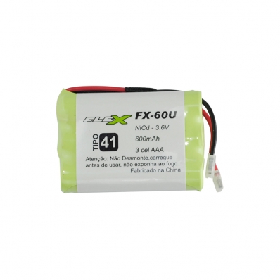 Bateria Telefone Sem Fio 3.6V 600mah 3AAA - FX-60U - Flex