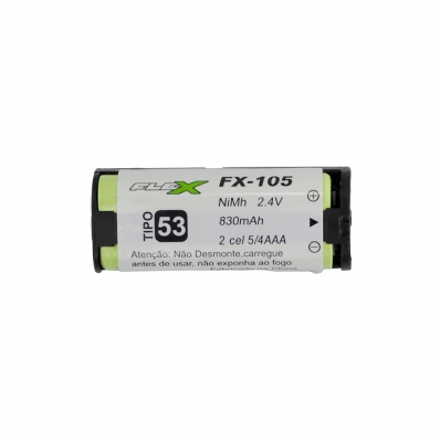 Bateria Telefone Sem Fio Tipo 53 2.4V 830Mah  FX-105  Flex